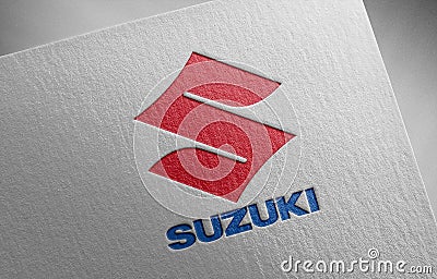 Suzuki_1 on paper texture Editorial Stock Photo